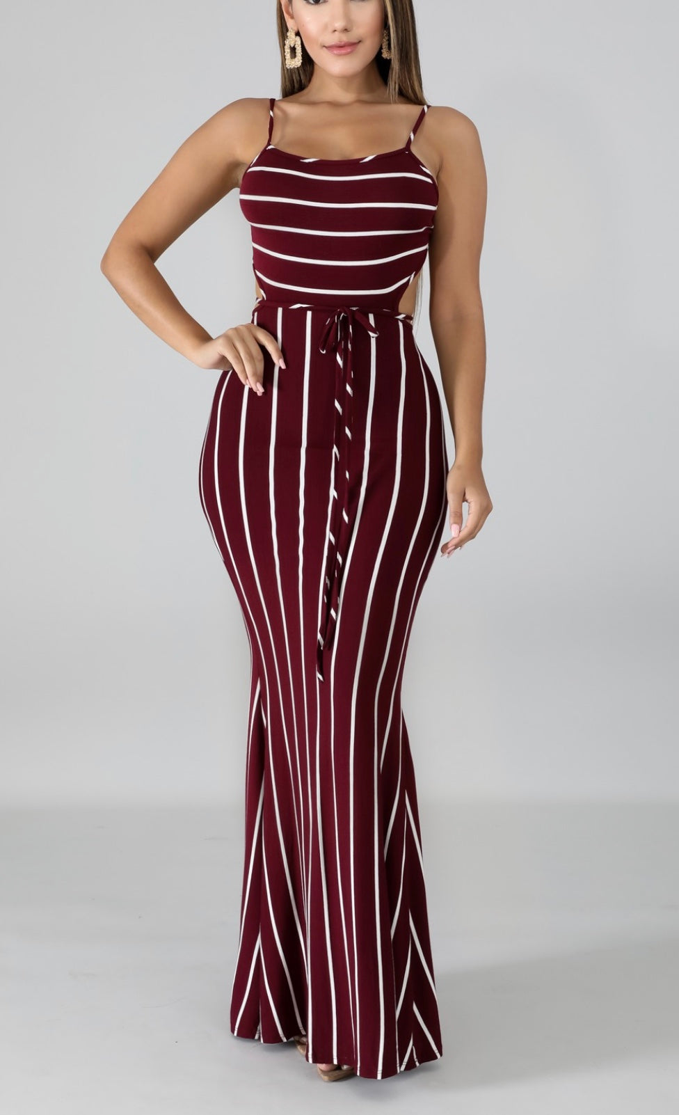 FALL IN LINE MAXI DRESS