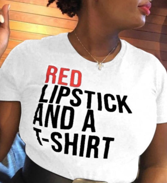 RED LIPSTICK TEE